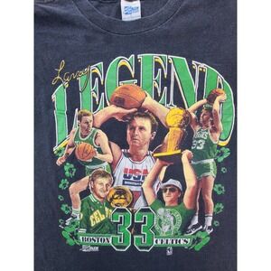 Vintage 1992 Larry Bird Boston Celtics Salem Sportswear T Shirt Size L